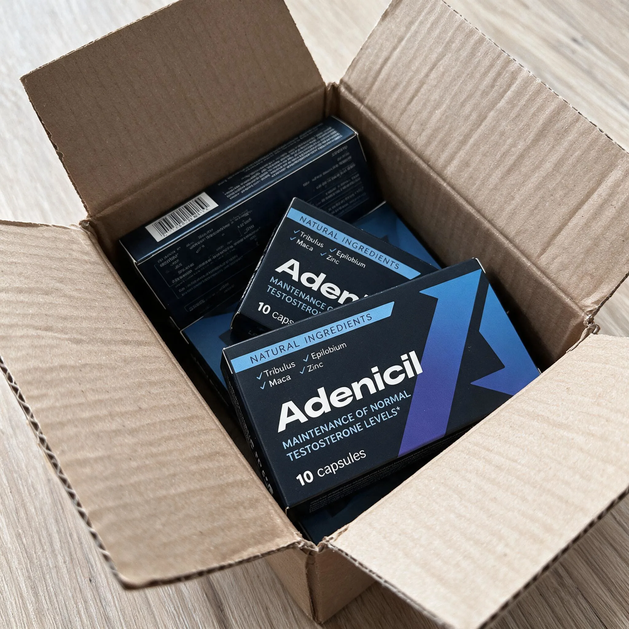 Originální balení Adenicil připravené k diskrétnímu odeslání na dobírku