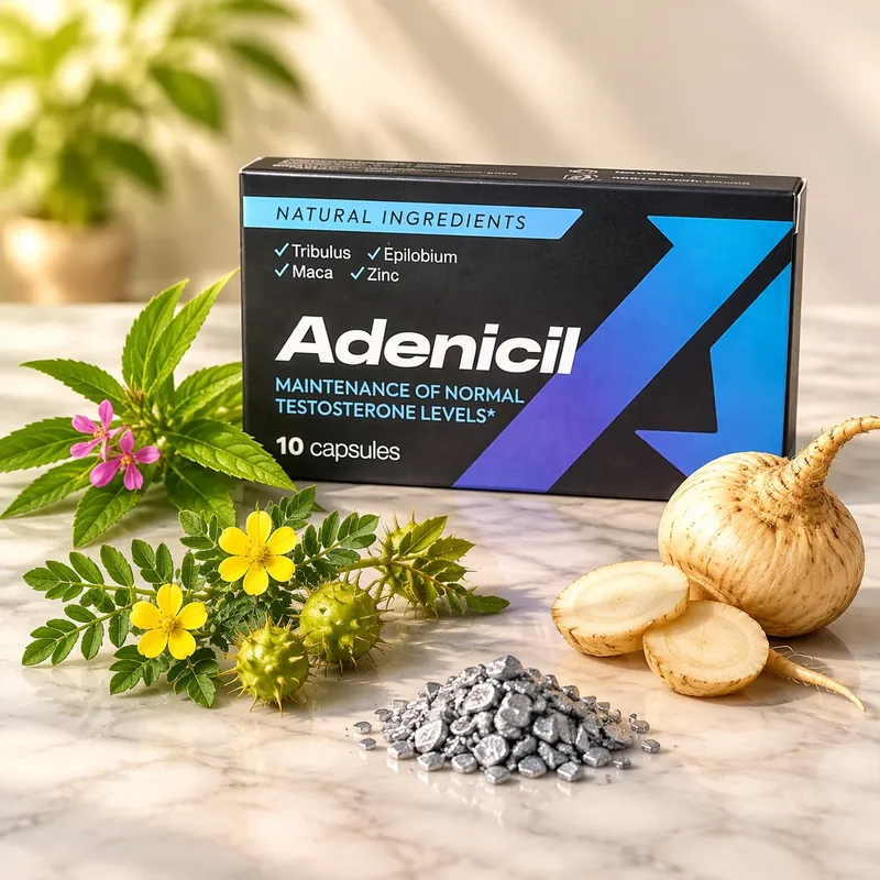 Laboratorní složky a balení Adenicil pro zdraví prostaty